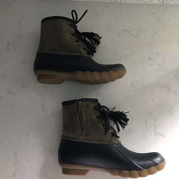 Sperry Saltwater Tassel Corduroy Duck Boots Women's sz 6 - Picture 5 of 10